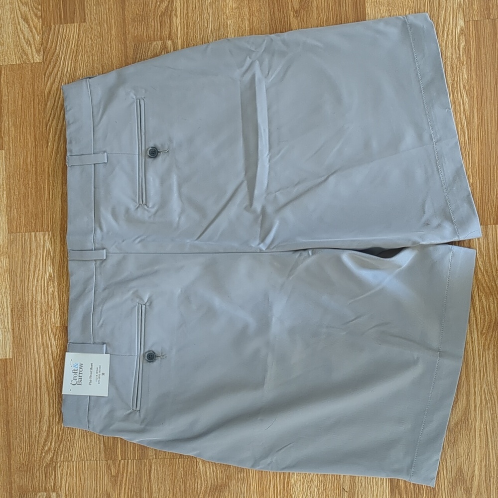 Mens Flat Front Shorts by Croft & Barrow, Light Gray, Size 38, NEW, nwt - Picture 5 of 7